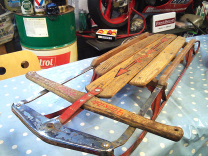 Vintage 1950's Flexible Flyer Steerable Snow Sled Model 47