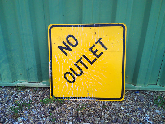 American Highway NO OUTLET metal sign