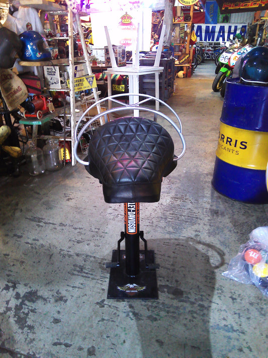 Harley Davidson bike seat bar stool restsored
