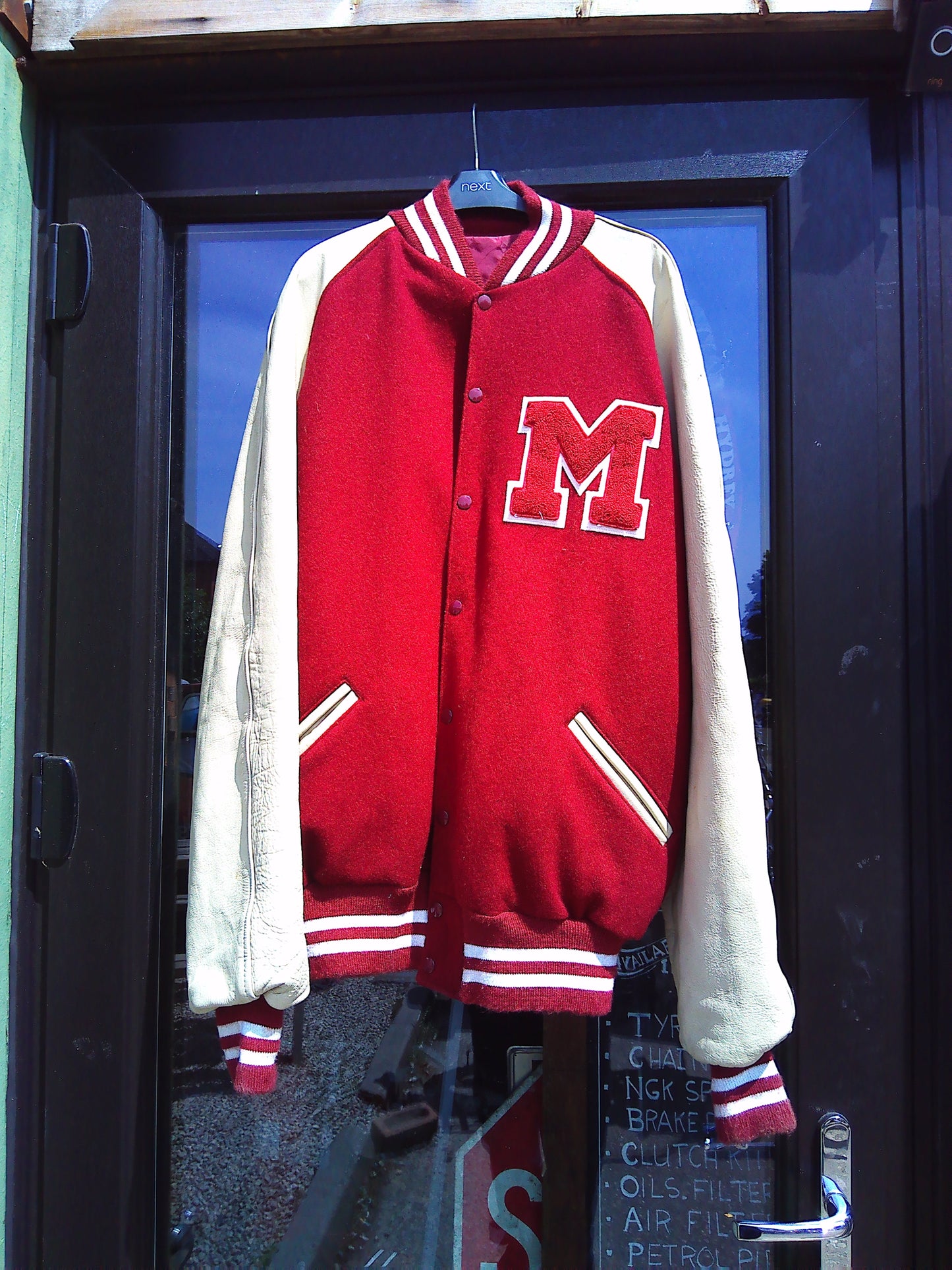 Vintage red varsity jacket