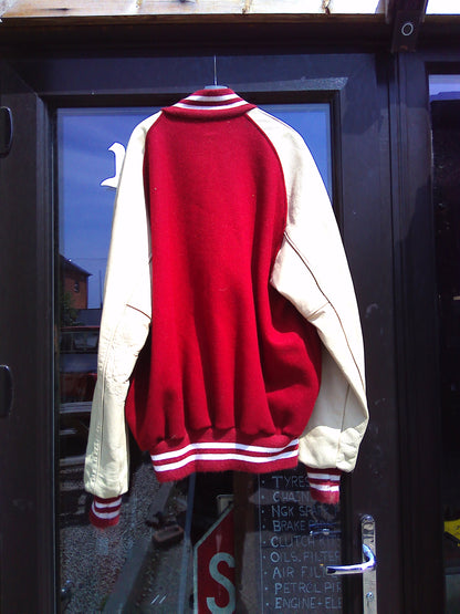 Vintage red varsity jacket