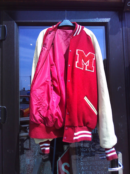 Vintage red varsity jacket