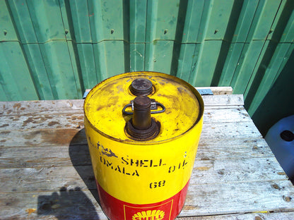 Vintage Shell metal oil canister