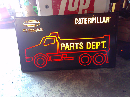 CATERPILLAR Sterling trucks parts dealer light up sign