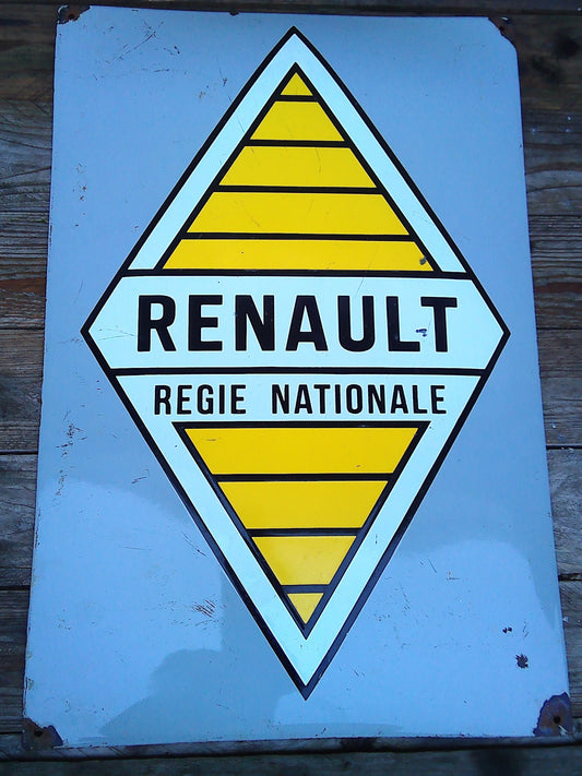 Renault Regie Nationale enamel sign