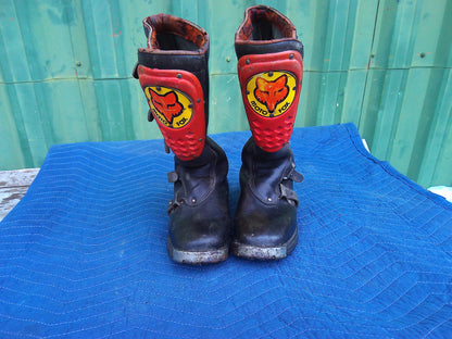 Moto-x Fox vintage refurbished leather racing boots