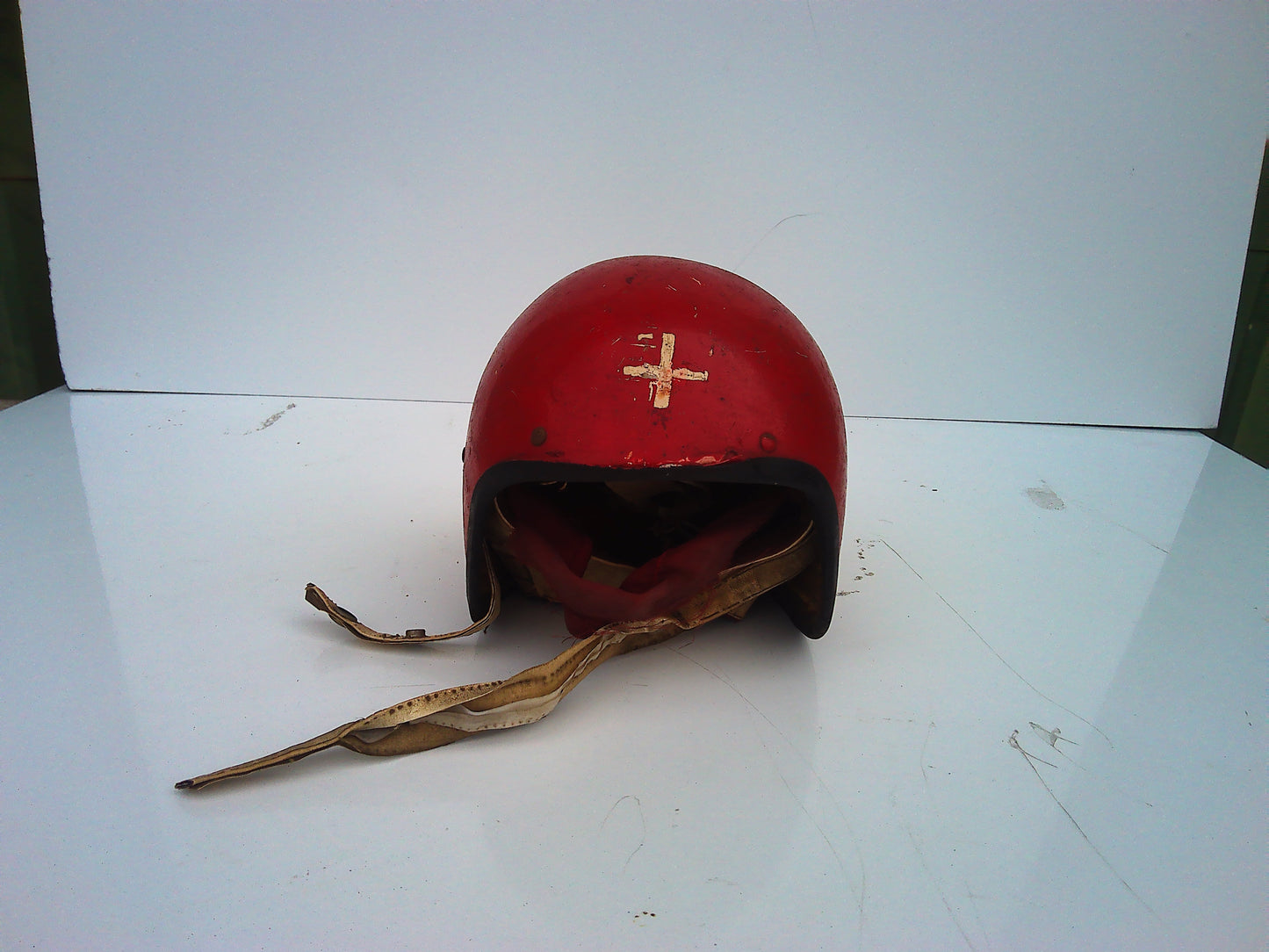 Vintage red children's helmet