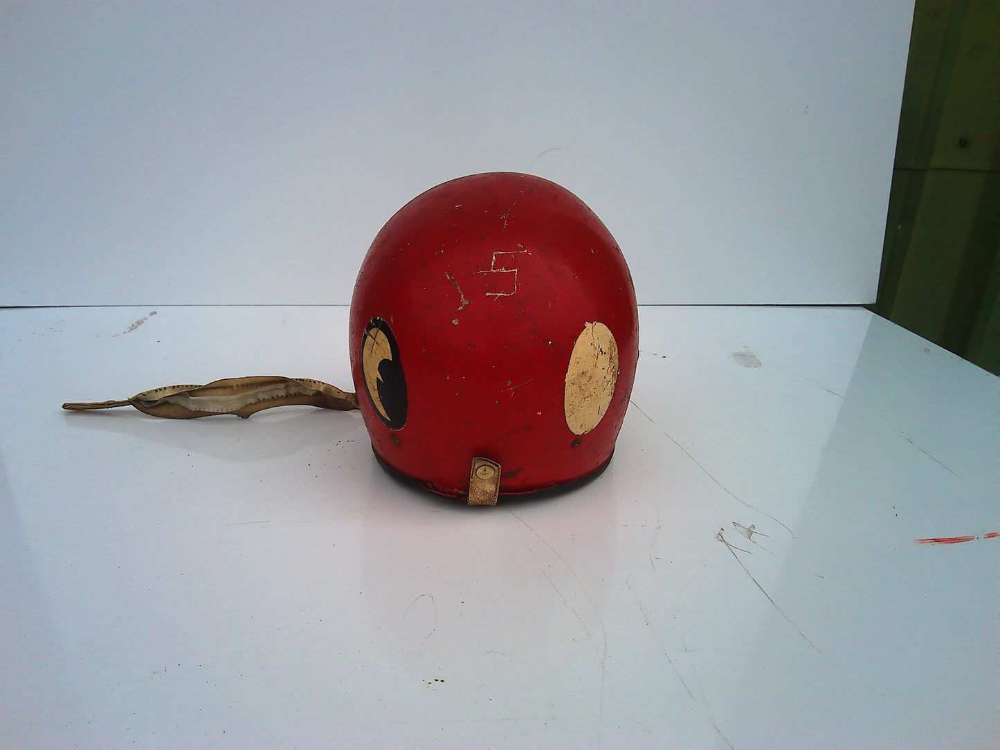 Vintage red children's helmet