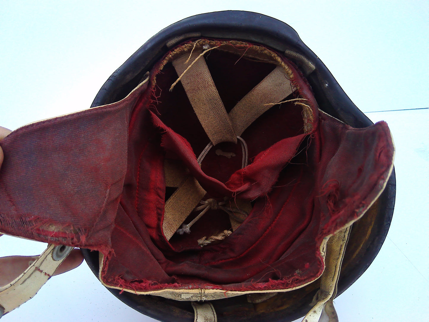 Vintage red children's helmet