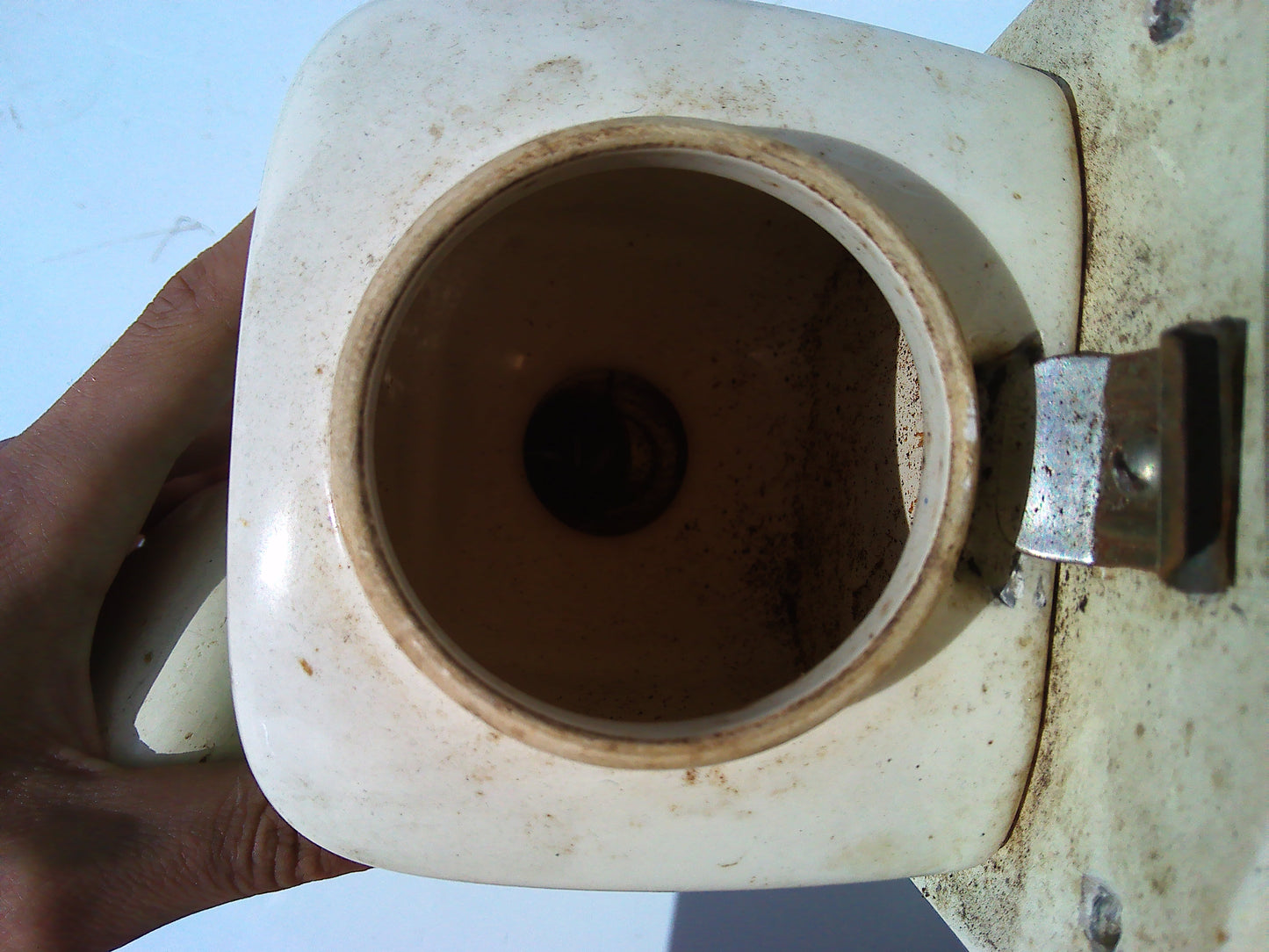 Vintage hand crank coffee grinder