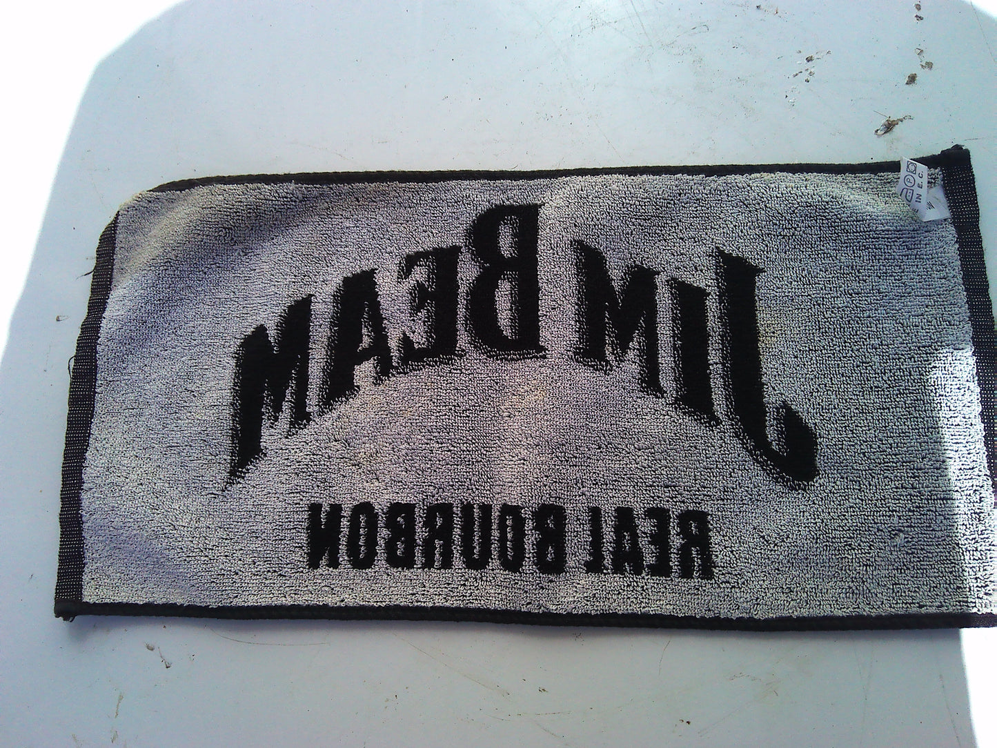 Genuine Jim Bean Real Bourbon flannel/ bar mat