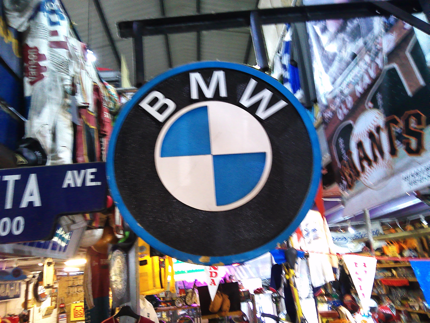 BMW foam dealer hanging sign
