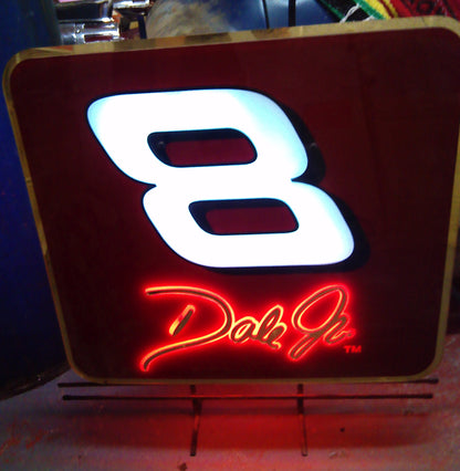 Vintage 8 Dale Jr. NASCAR neon sign