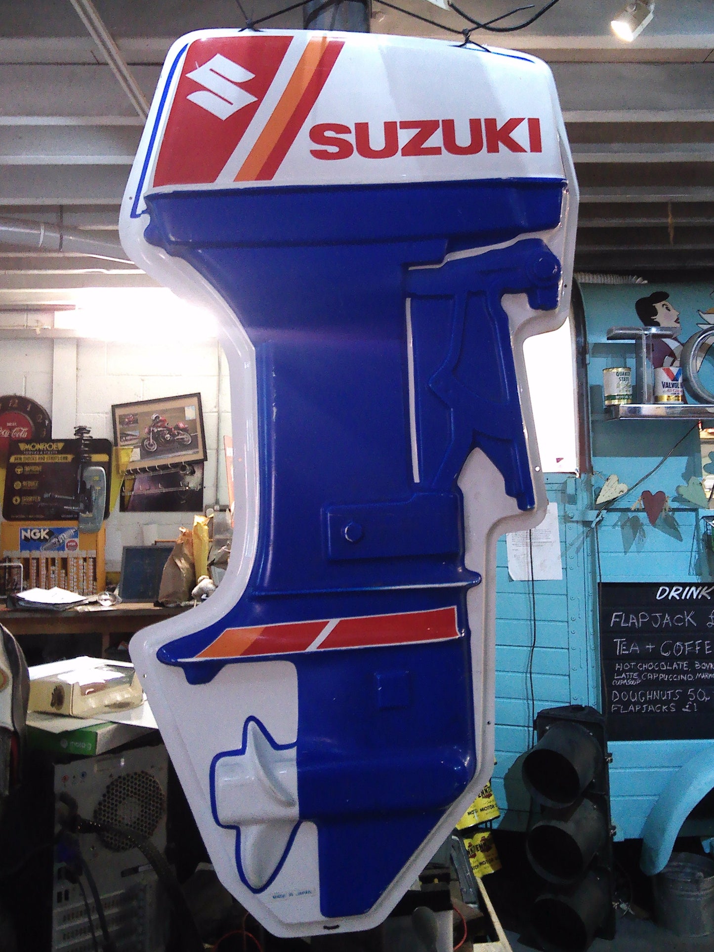 Suzuki boat engine plastic sign