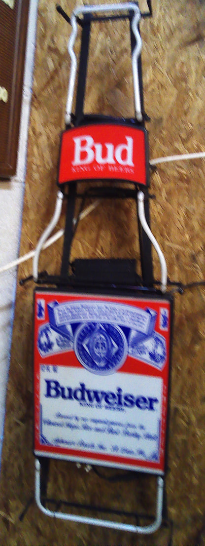 NOS Budweiser bottle neon light with box