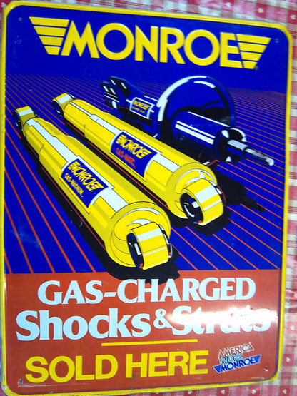 Monroe Shock Absorbers metal dealer sign