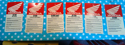 2000 Set of 6 Honda dealer model tags CR125 CR250 CR500