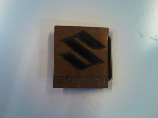 Suzuki vintage brass belt buckle