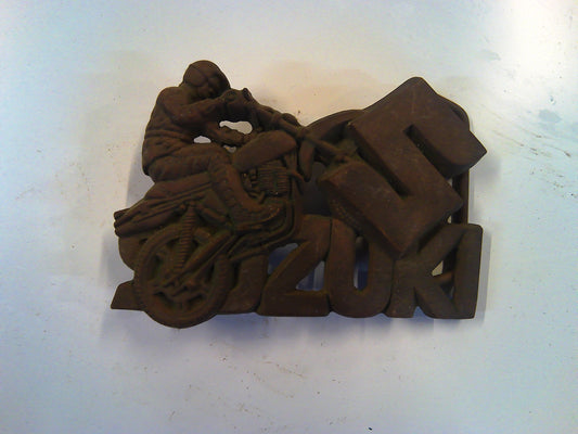 Suzuki Motocross vintage brass belt buckle