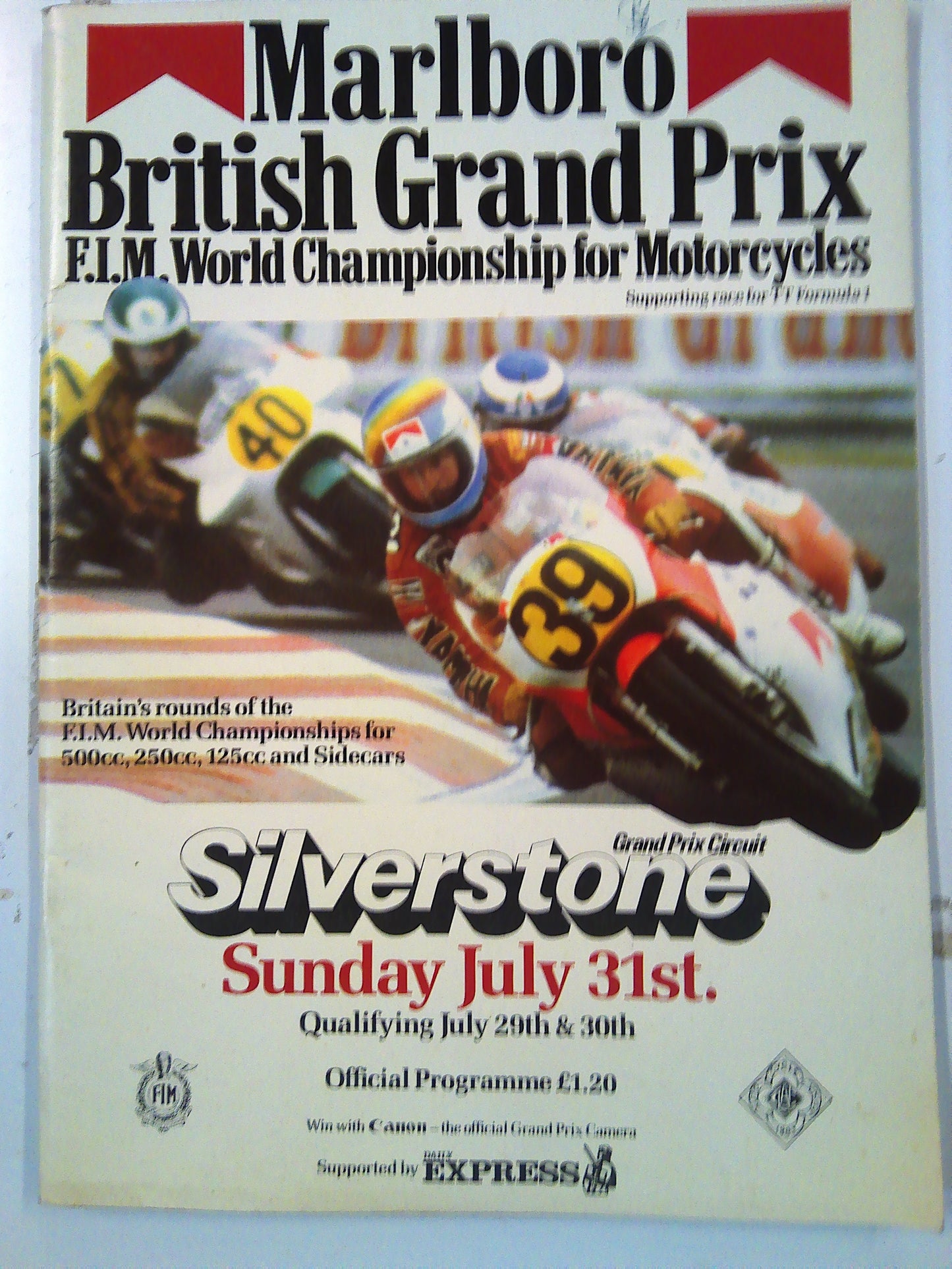 Set of Marlboro British GP and TransAtlantic Trophy programme guides
