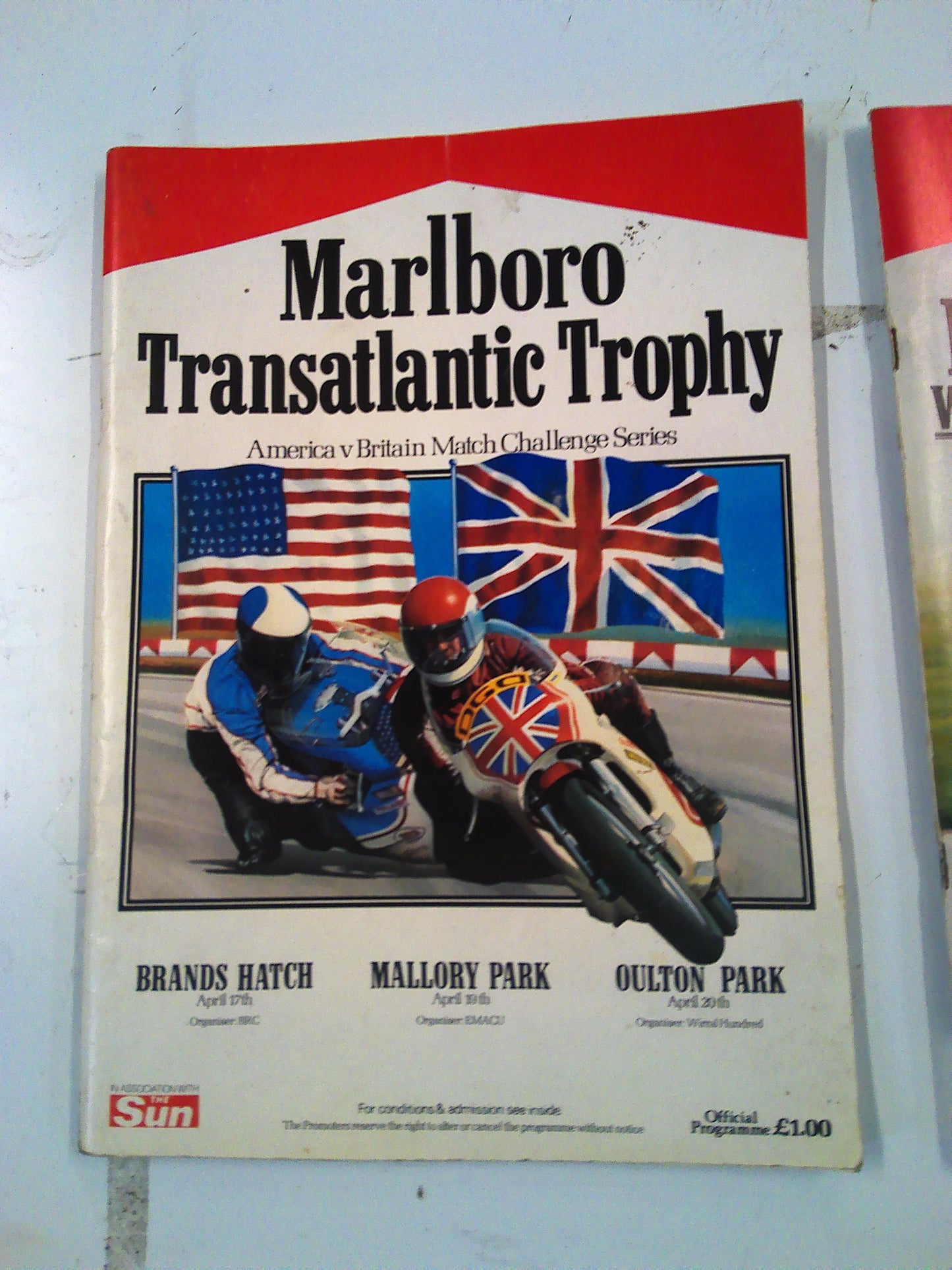 Set of Marlboro British GP and TransAtlantic Trophy programme guides