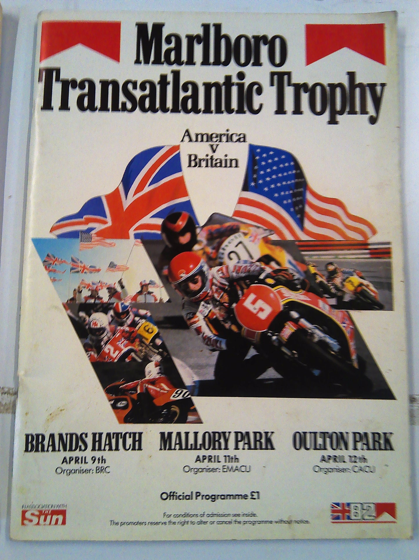 Set of Marlboro British GP and TransAtlantic Trophy programme guides