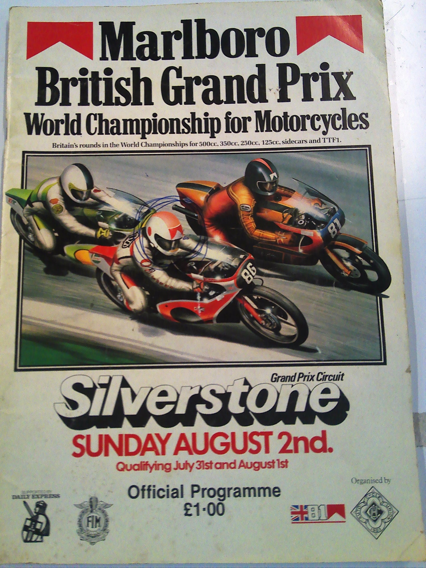 Set of Marlboro British GP and TransAtlantic Trophy programme guides