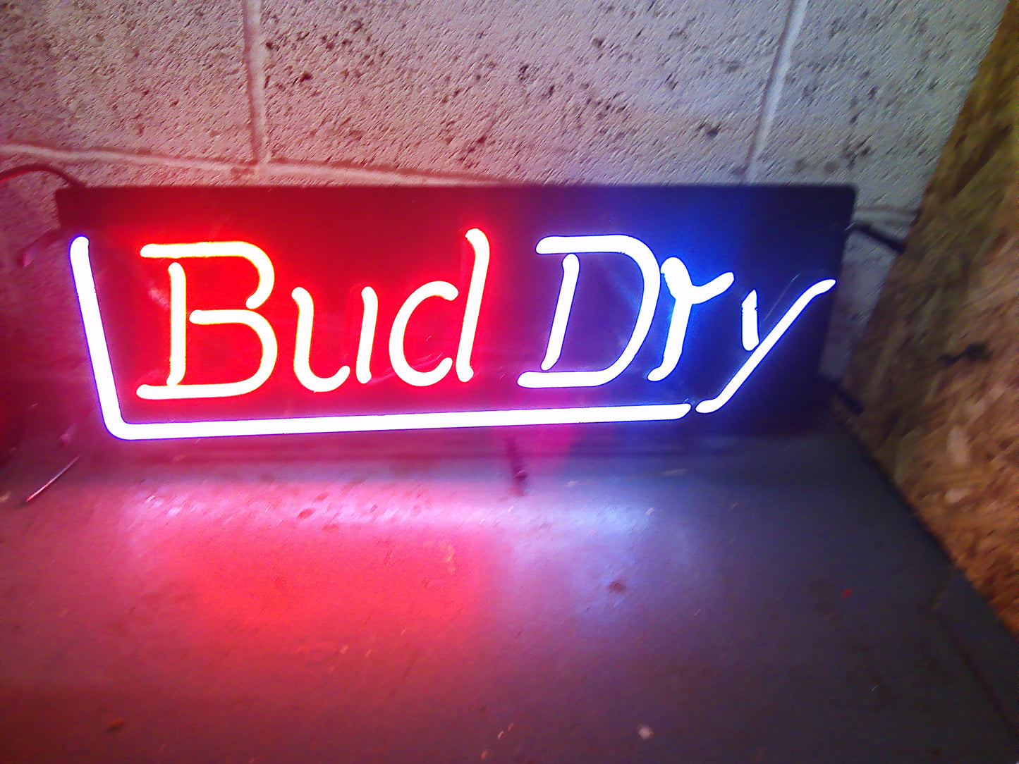 Bud Dry vintage neon light