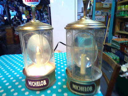 1980s Pair of Michelob vintage wall decor lights