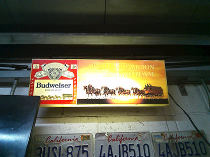 Budweiser World Champion Clydesdale Team light up sign