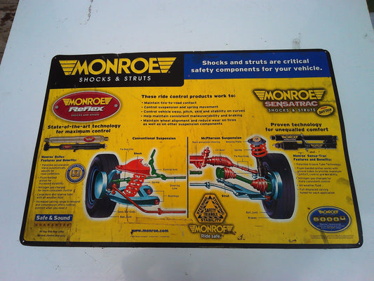Monroe shocks and struts metal sign