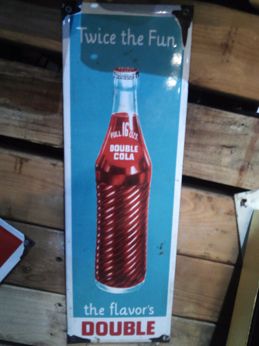 Vintage Double Cola vintage metal sign