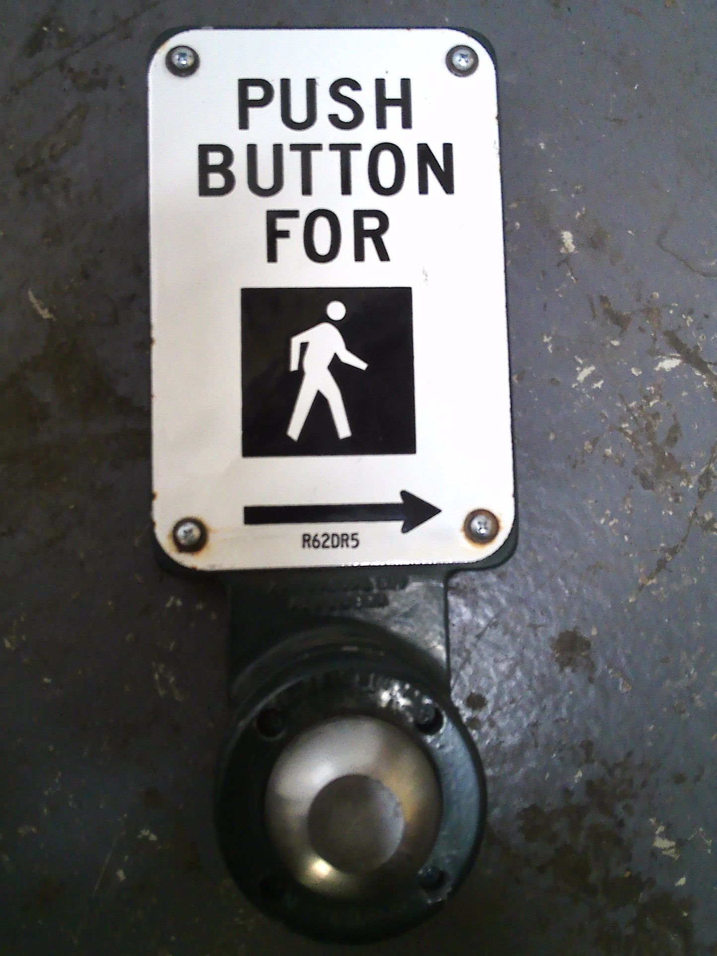 Vintage retired genuine crosswalk button