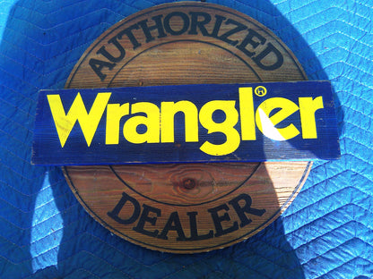 Wrangler wooden authorised dealer sign