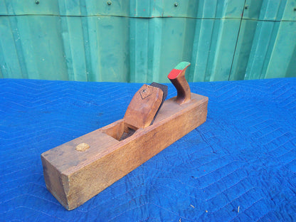 Set of 2 wood jack planes in a hand-made carrier
