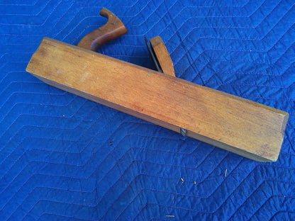 Set of 2 wood jack planes in a hand-made carrier