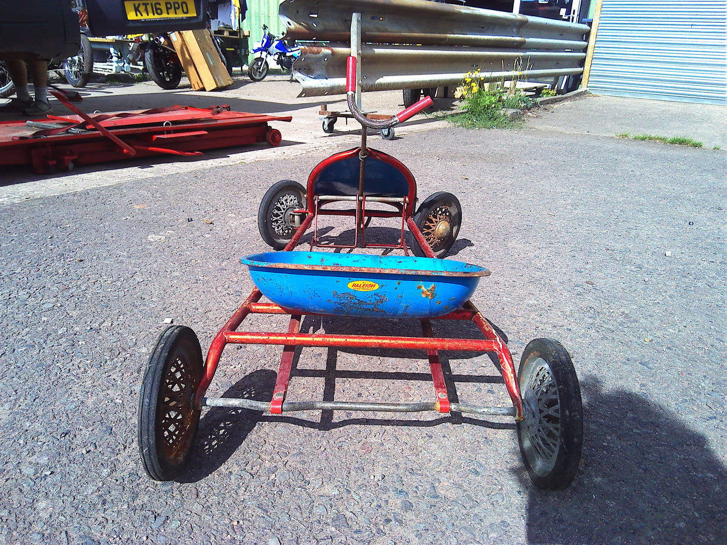 Vintage Raleigh metal pedal car