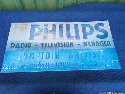 Philips French vintage metal sign