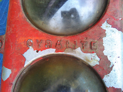 Vintage metal Gyralite empty train light housing