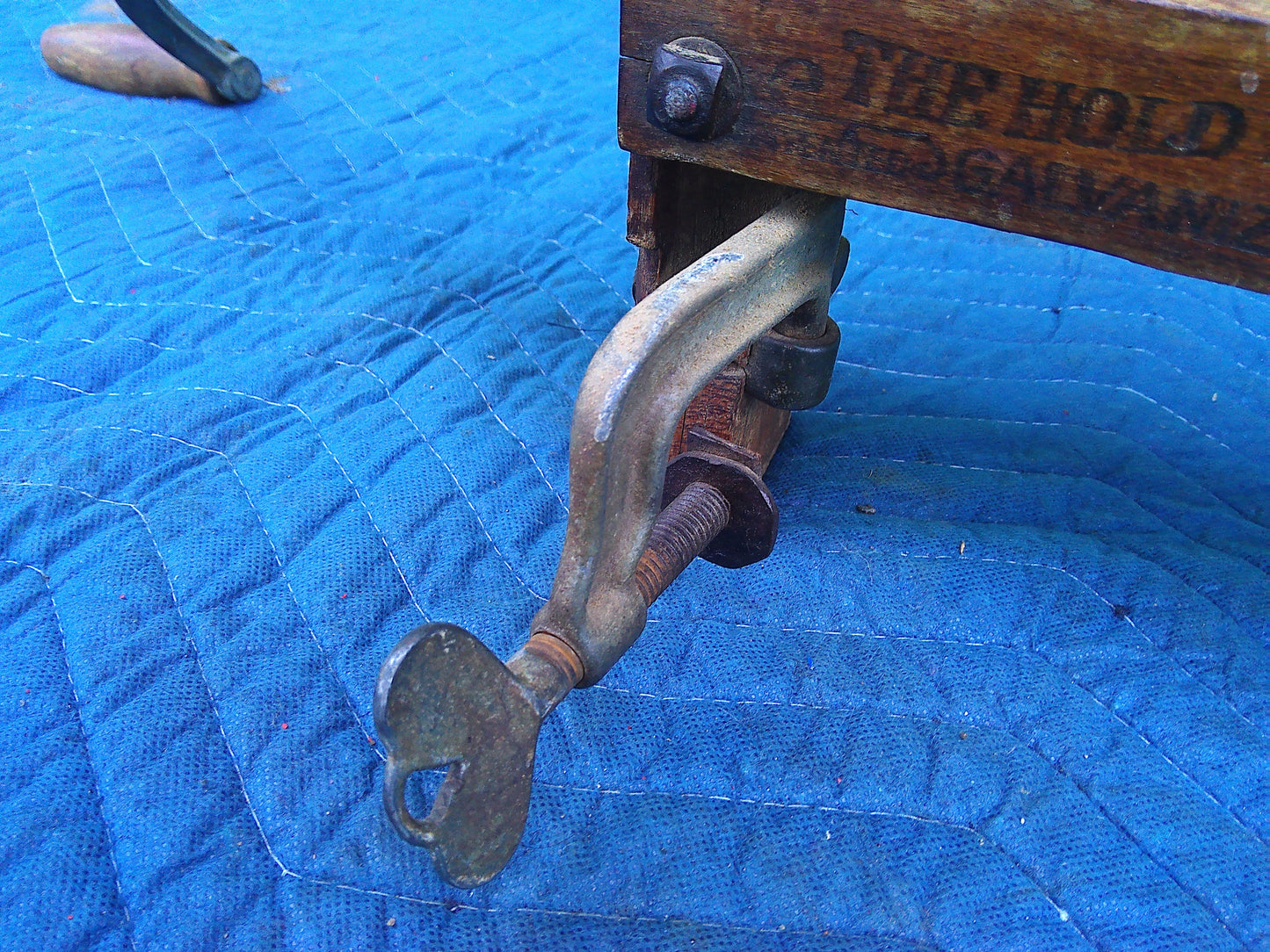 Vintage wooden drying mangle/wringer