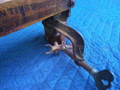 Vintage wooden drying mangle/wringer