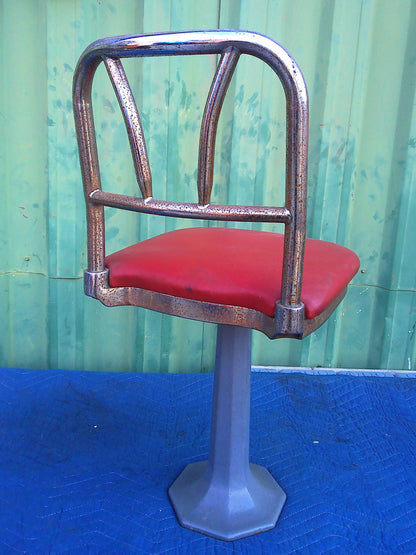 Set of 5 1940s/ Civil Rights Era vintage parlour style swivel stools