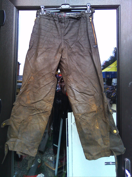 Genuine vintage leather Barbour International Suit Outdoor trousers Size 34