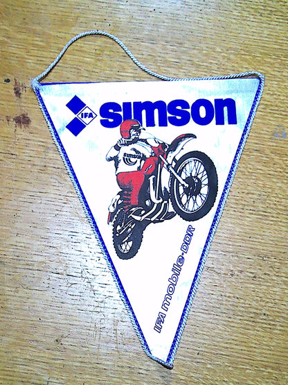 Genuine Vintage Simson Racing pennant