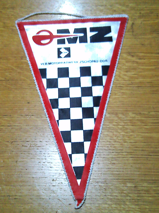 Genuine Vintage MZ checkered pennant