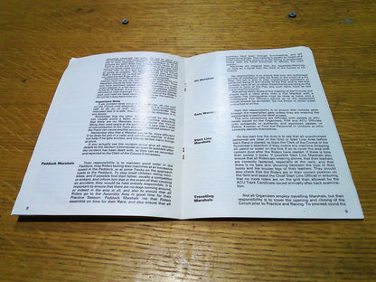 Auto Cycle Union Racetrack Essentials handbook