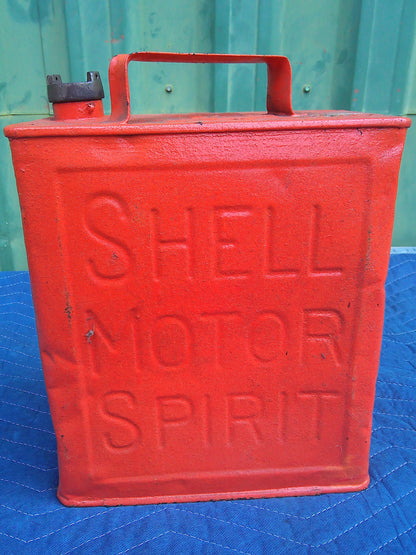 Vintage Shell Motor Spirit oil can