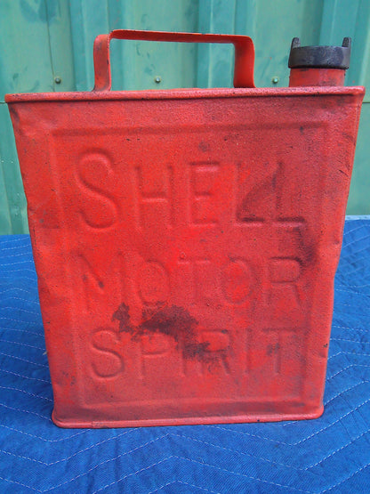 Vintage Shell Motor Spirit oil can