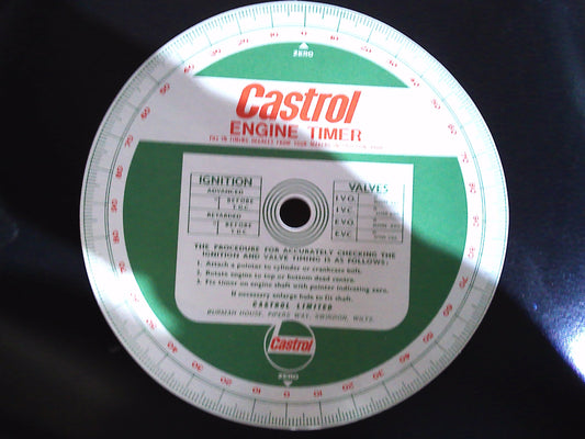 Castrol vintage paper engine timer
