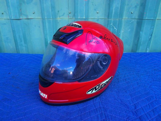 2005 Nitro Helmet signed by Mick Grant and John Newbold (?) Medium